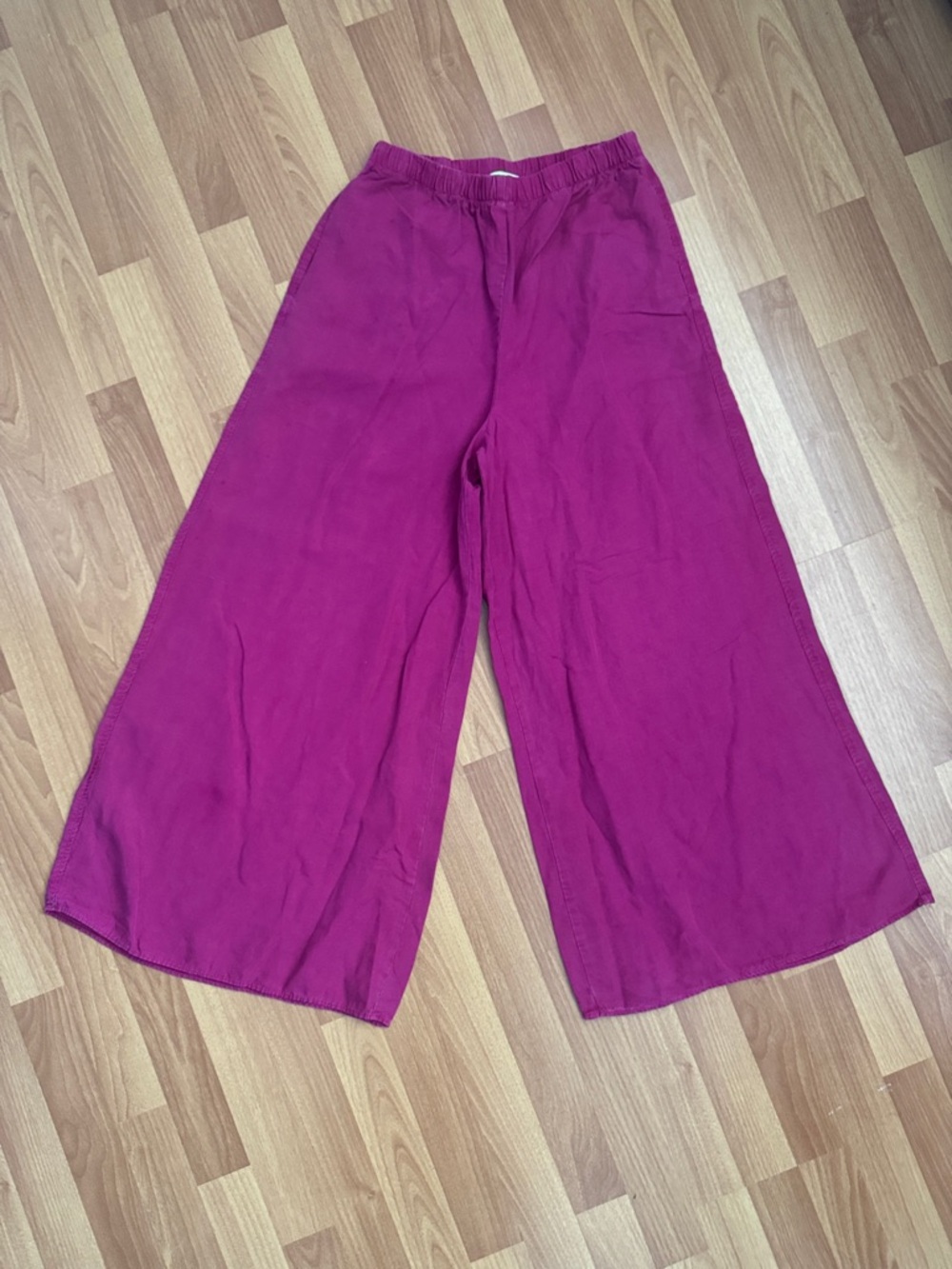 Zara Fuchsia Elastic Waist Pants